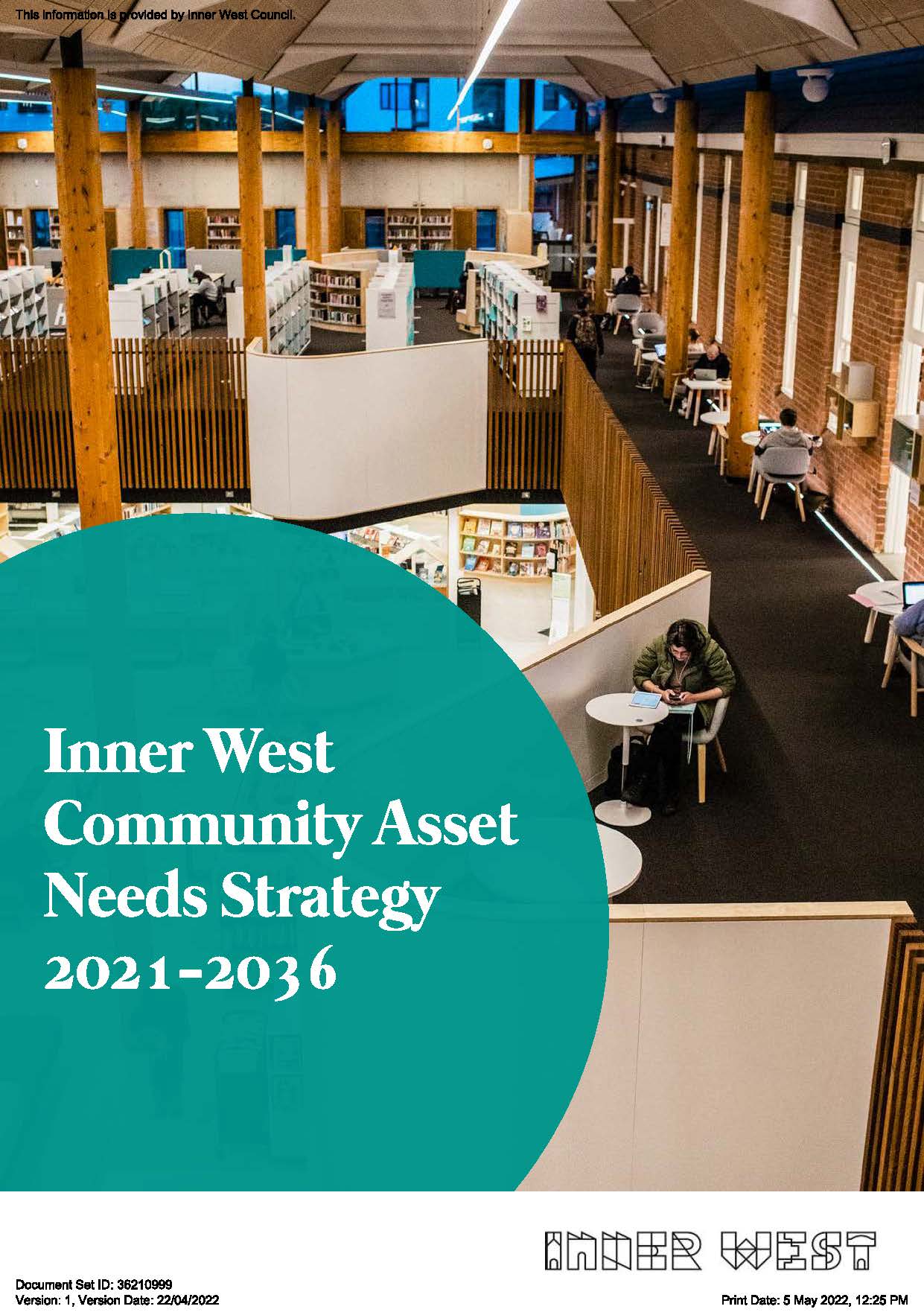 Cover image of the Community Asset Needs Strategy 2021-2036. Clicking the image links to the document library.